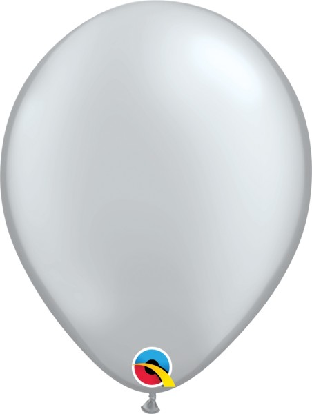 Qualatex Latexballon Metallic Silver 28cm/11" 25 Stück