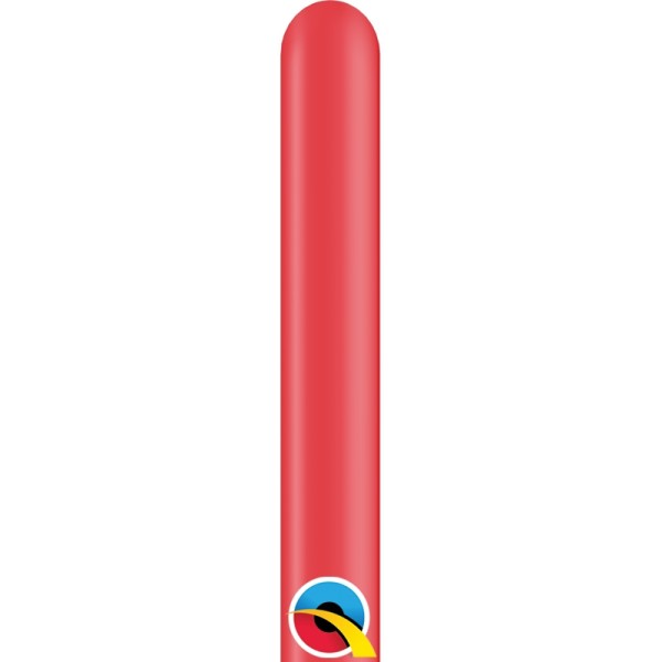 Qualatex Latexballon Entertainer Standard Rot 160Q Ø 2,5cm - 100 Stück