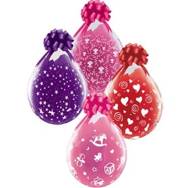 Qualatex Verpackungsballon Pel Design Sortiment Diamond Clear 45cm/18" 25 Stück
