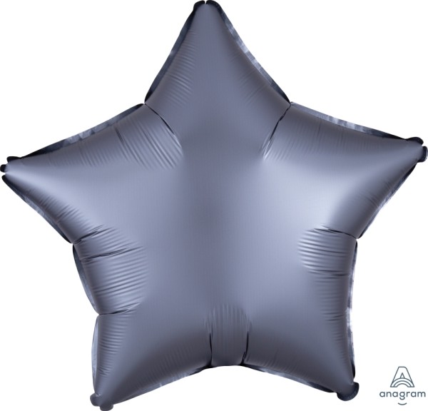 Anagram Folienballon Stern Satin Luxe Graphite 50cm/20"