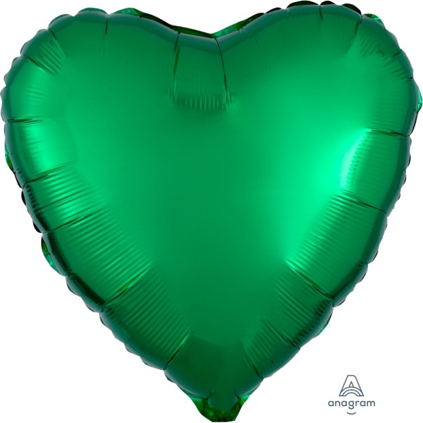 Anagram Folienballon Herz Metallic Green 45cm/18"
