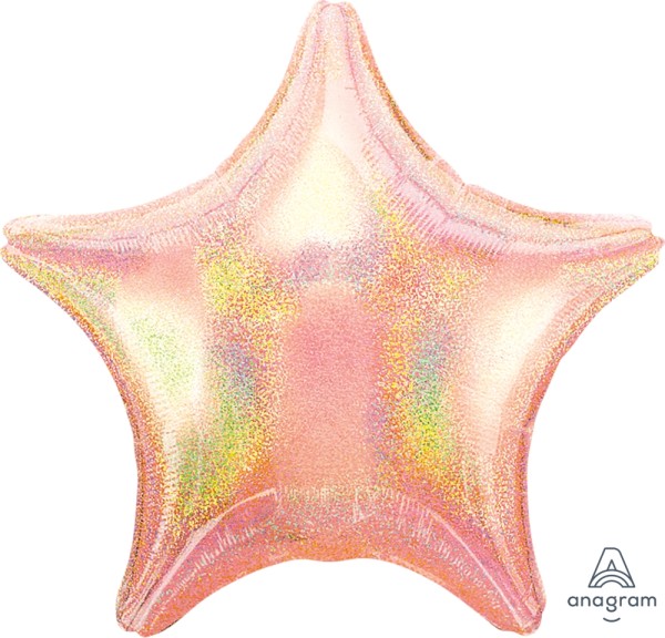 Anagram Folienballon Stern Pastel Pink Dazzler 50cm/20"