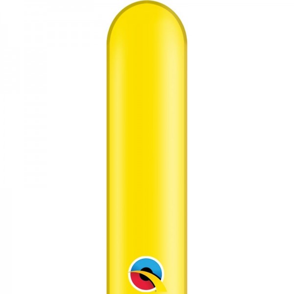 Qualatex Latexballon Entertainer Crystal Citrine Yellow 260Q Ø 5cm - 100 Stück