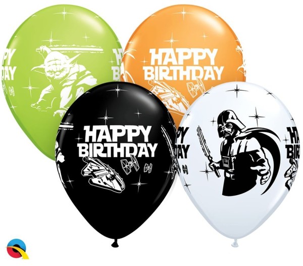 Qualatex Latexballon Star Wars Birthday Assortement 28cm/11" 25 Stück