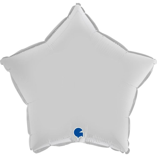 Grabo Folienballon Star Satin White 45cm/18"