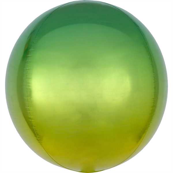 Anagram Folienballon Orbz Ombré Gelb & Grün (Yellow & Green) 40cm/16"