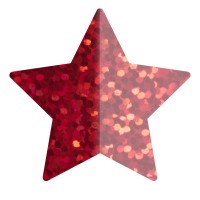 Goodtimes Folienkonfetti 1,7cm Stern 100g Holo Rot  Goodtimes Folienkonfetti 1,7cm Stern 100g Holo Rot