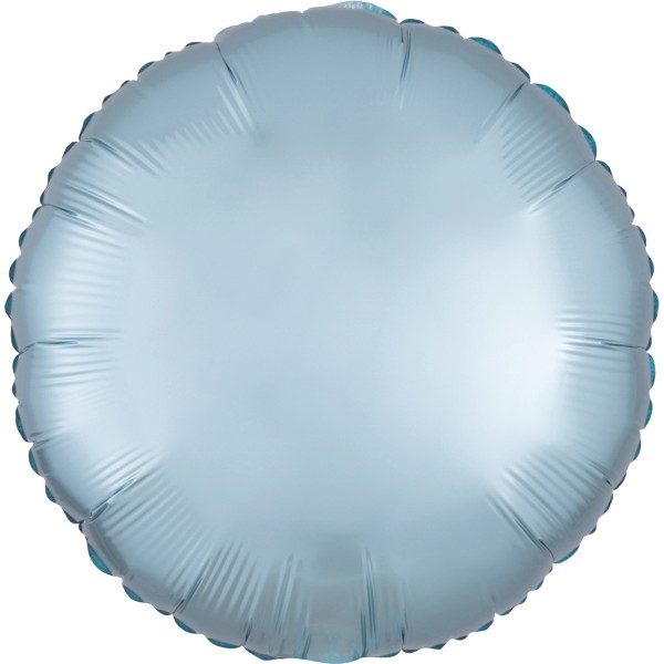 Anagram Folienballon Rund Satin Luxe Pastel Blue 45cm/18"