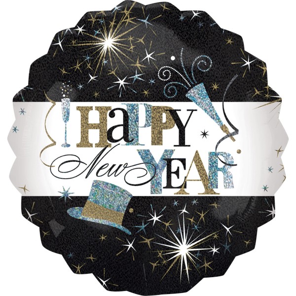 Anagram Folienballon "Happy New Year!" Elegant Celebration Holo 70cm/27"