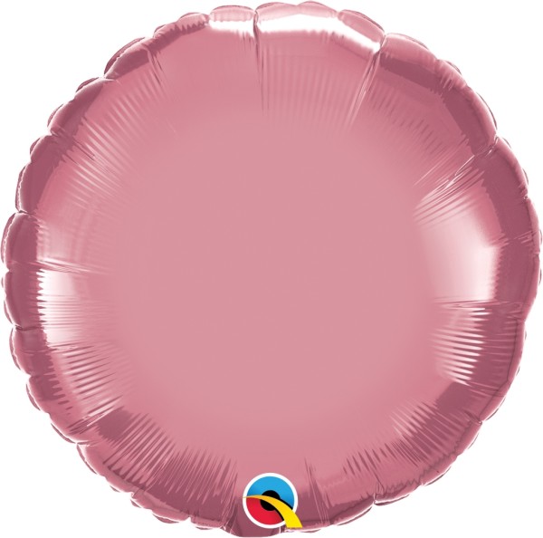 Qualatex Folienballon Rund Chrome Mauve 45cm/18"