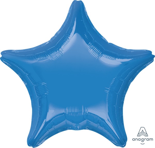 Anagram Folienballon Stern Medium Blue 50cm/20"