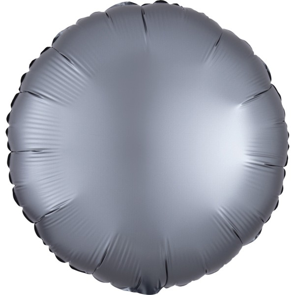 Anagram Folienballon Rund Satin Luxe Graphite 45cm/18"