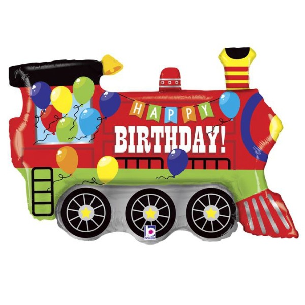 Betallic Folienballon Birthday Party Train 95cm/37"
