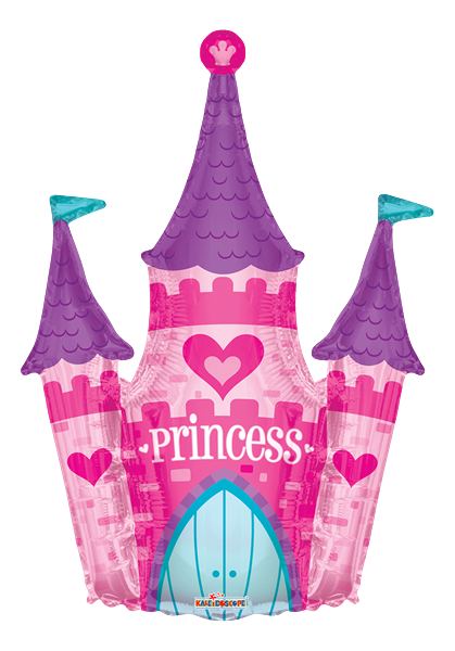 Kaleidoscope Folienballon XXL "Princess - Pinkes Schloss" 90cm/36"