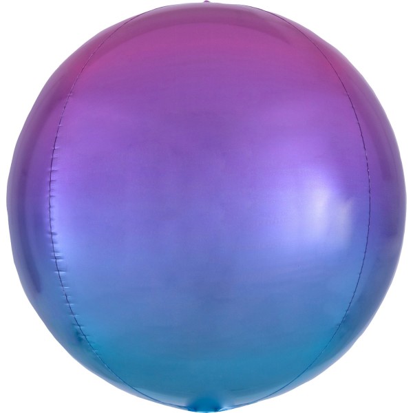 Anagram Folienballon Orbz Ombré Red & Blue 40cm/16"