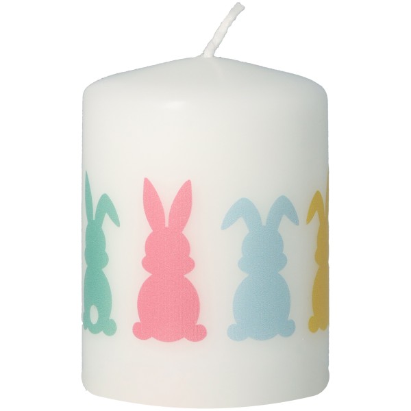 Goodtimes Stumpenkerze Bunt "Osterhasen"